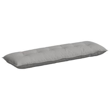 Vidaxl Poglavni vzglavnik Oblačno siva 160 x 19 x 50 cm blago
