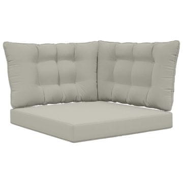 Vidaxl Zunanja blazina za kavč 3 szt. Siva Poliester