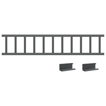 Vidaxl Snežni varovalni sistem za strehe Antracit 1200 x 2,5 x 20 cm