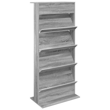 Vidaxl Regal za revije Siva Sonoma 70 x 41 x 156 cm Inženirski les