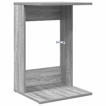 Vidaxl Stranska miza Siva Sonoma 40 x 38 x 62,5 cm Konstruiran les