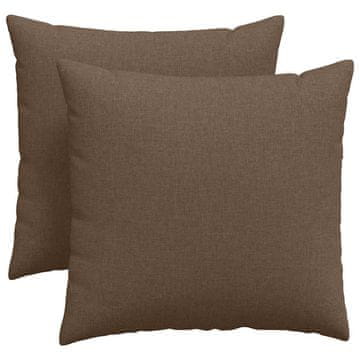 Vidaxl Blazine za kavč 2 szt. Rjava 45 x 45 cm blago