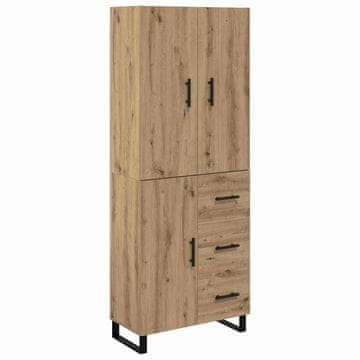 Vidaxl Visok predalnik 2 szt. Umetni hrast 69,5 x 34 x 180 cm