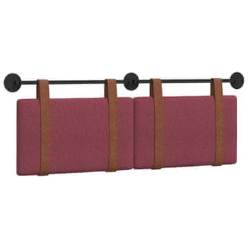 Vidaxl Visoki naslon za glavo Vinorodna rdeča 130 x 55 x 5 cm