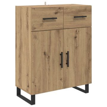Vidaxl Strani šal Umetni hrast 69,5 x 34 x 90 cm Konstruiran les