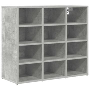 Vidaxl Omara za čevlje Betonsko siva 77,5 x 30 x 67 cm Konstruiran les