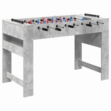 Vidaxl Namizni nogomet Beton Siva 125 x 60,5 x 80 cm Konstruiran les