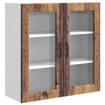 Vidaxl Stenski stekleni omarica PORTO Star les 80 x 31 x 80 cm