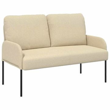 Vidaxl Sedežne garniture z blazino 110cm krema Vezani les