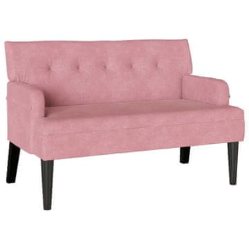 Vidaxl Chesterfield klop Roza 112 x 65,5 x 75 cm Žamet