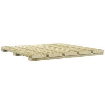 Vidaxl Tla za teraso 12 szt. Zelena 50 x 50 cm Zeleni impregniran bor