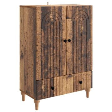 Vidaxl Strani šal s predalom Star les 66 x 34,5 x 95 cm Inženirski les