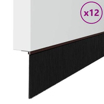 Vidaxl Skrbniki za vrata z vijaki 12 szt. Rjava 100 cm