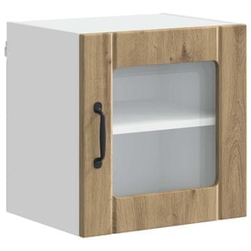 Vidaxl Stenski stekleni omarica LUCCA Artisan hrast 40 x 31 x 40 cm