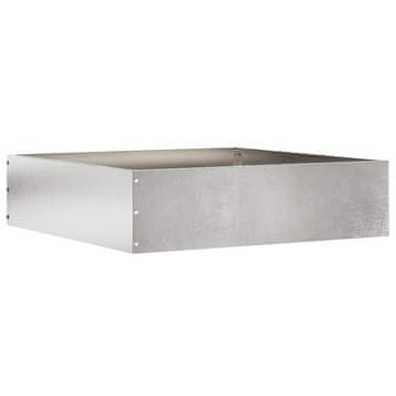 Vidaxl Robovi trave srebrna 50 x 50 x 13 cm Nerjaveče jeklo