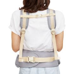 Moby System Ergonomska nosilka za dojenčke z 10 načini nošenja - bombažna z mrežico, nosilnost 15 kg, od 0 do 36 mesecev, nastavljive naramnice