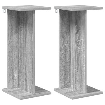 Vidaxl Stojalo za rastline 2 kos Siva Sonoma 25 x 25,5 x 60,5 cm