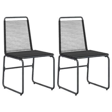 Vidaxl Vrtni stoli 2 szt. Črna 48 x 55 x 89,5 cm Ratan