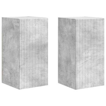 Vidaxl TV stenska omara 2 szt. Beton 30 x 31 x 60 cm Konstruiran les