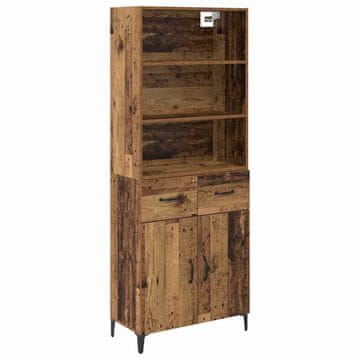 Vidaxl Visok predalnik Star les 69,5 x 34 x 180 cm Konstruiran les