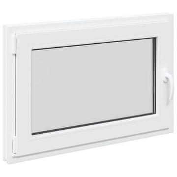 Vidaxl Okno za klet RISOR 90 x 60 cm PVC in steklo Bela