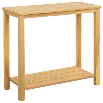 Vidaxl Vrtna konzolna miza s polico Svetla akacija 80 x 35 x 75 cm