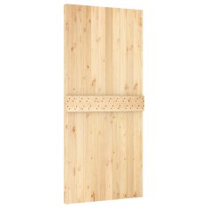 Vidaxl Vrata NARVIK 95 x 210 cm Masiven borov les (neobdelan) Naravna