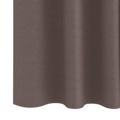 Vidaxl Zavese za zatemnitev z obroči 2 szt. Temno rjava 225 x 140 cm