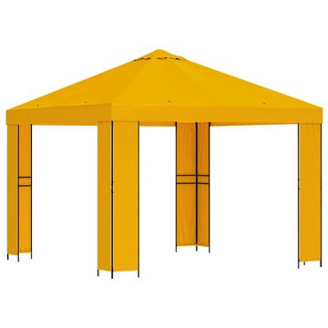Vidaxl Paviljon 3 x 3 m Rumena Poliester in jeklo 190 gsm