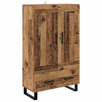 Vidaxl Visok predalnik Star les 69,5 x 31 x 115 cm Konstruiran les