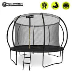 HyperMotion Otroški trampolin premera 366 cm z notranjo mrežo - nosilnost 150 kg, starejši od 3 let, dvostopenjska lestev, odpornost na UV