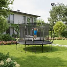 HyperMotion Otroški trampolin premera 366 cm z notranjo mrežo - nosilnost 150 kg, starejši od 3 let, dvostopenjska lestev, odpornost na UV