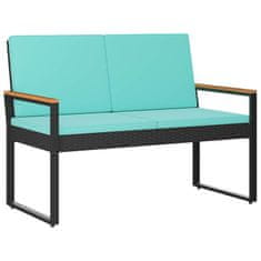 Vidaxl Zunanja klop 2 -Seater 107 x 61 x 80 cm poli ratan Pravokotna