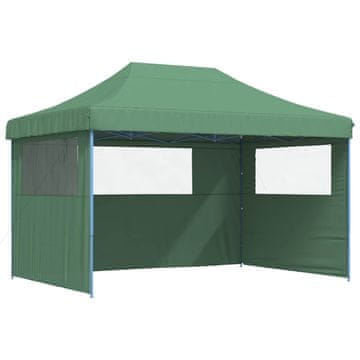 Vidaxl Zabavni šotor Zelena 279 x 410 x 315 cm Oxford tkanina