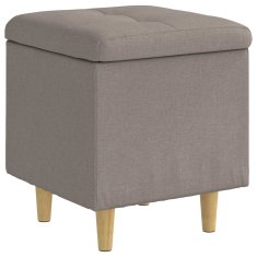 Vidaxl Ottoman s shranjevanjem Taupe 40 x 40 x 45 cm blago