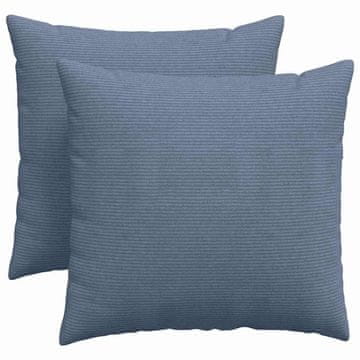 Vidaxl Blazine za kavč 2 szt. Modra 45 x 45 cm Žametna tkanina