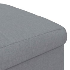 Vidaxl Ottoman s shranjevanjem Svetlo siva 40 x 40 x 45 cm blago