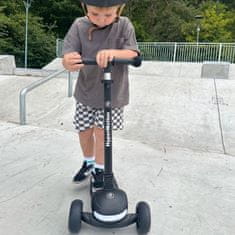 HyperMotion Ravnotežni skiro s funkcijo 3 v 1 in sedežem za malčke - svetleča ploščad in LED-kolesa, nosilnost do 50 kg, za otroke od 1 leta
