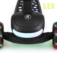 HyperMotion Ravnotežni skiro s funkcijo 3 v 1 in sedežem za malčke - svetleča ploščad in LED-kolesa, nosilnost do 50 kg, za otroke od 1 leta