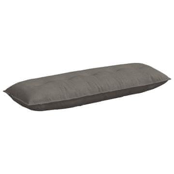 Vidaxl Poglavni vzglavnik Svetlo siva 140 x 50 cm Žametna tkanina