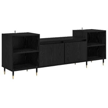 Vidaxl TV omarica Črna Orehovina 160 x 35 x 55 cm Konstruiran les