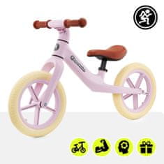 HyperMotion Otroški rožnati poganjalec z 12-palčnimi kolesi za malčke - nosilnost 50 kg, nastavljiv sedež 34–40 cm, za otroke starejše od 18 mesecev