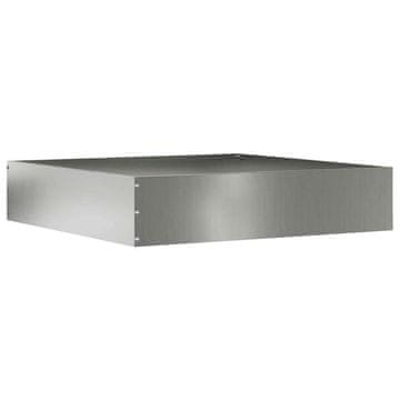 Vidaxl Robovi trave srebrna 60 x 60 x 13 cm Cinkana jeklena