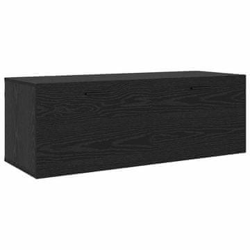 Vidaxl Omara za steno Črna Orehovina 100 x 36,5 x 35 cm