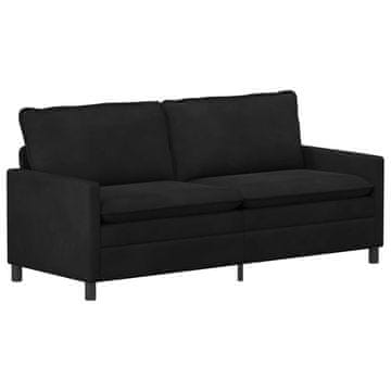 Vidaxl Kavč Črna 196 x 81 x 87,5 cm Žamet