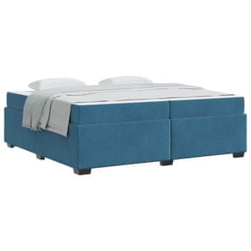 Vidaxl Konstrukcija postelje Temno modra 200 x 200 cm blago