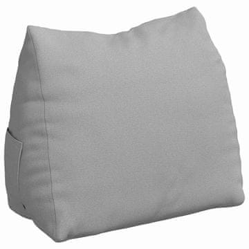 Vidaxl Poglavni vzglavnik Oblačno siva 60 x 20 x 50 cm blago