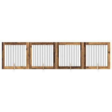 Vidaxl Vrata za pse z stojali 4 szt. Star les 100 x 100 cm