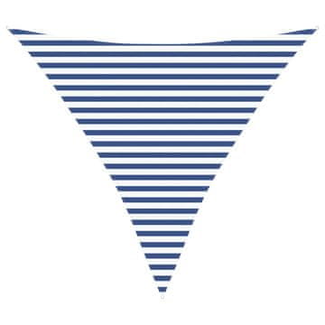 Vidaxl Sončno platno Modra in bela 3,6 x 3,6 x 3,6 m