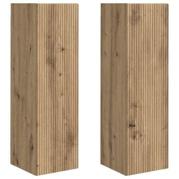Vidaxl TV stenska omara 2 szt. Oreh 30 x 31 x 100 cm Konstruiran les